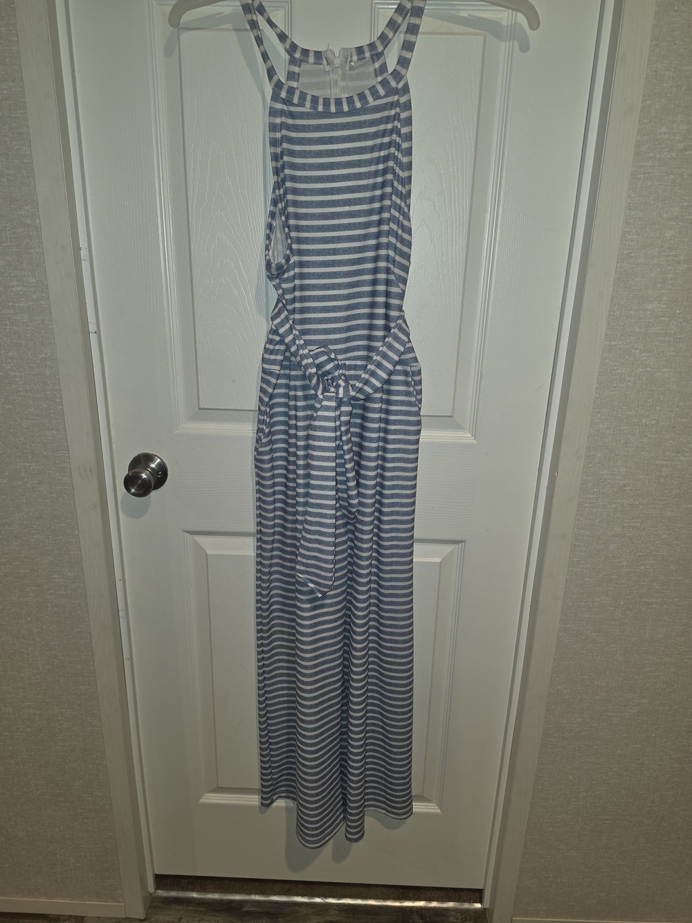 Striped Blue & White Jumpsuit